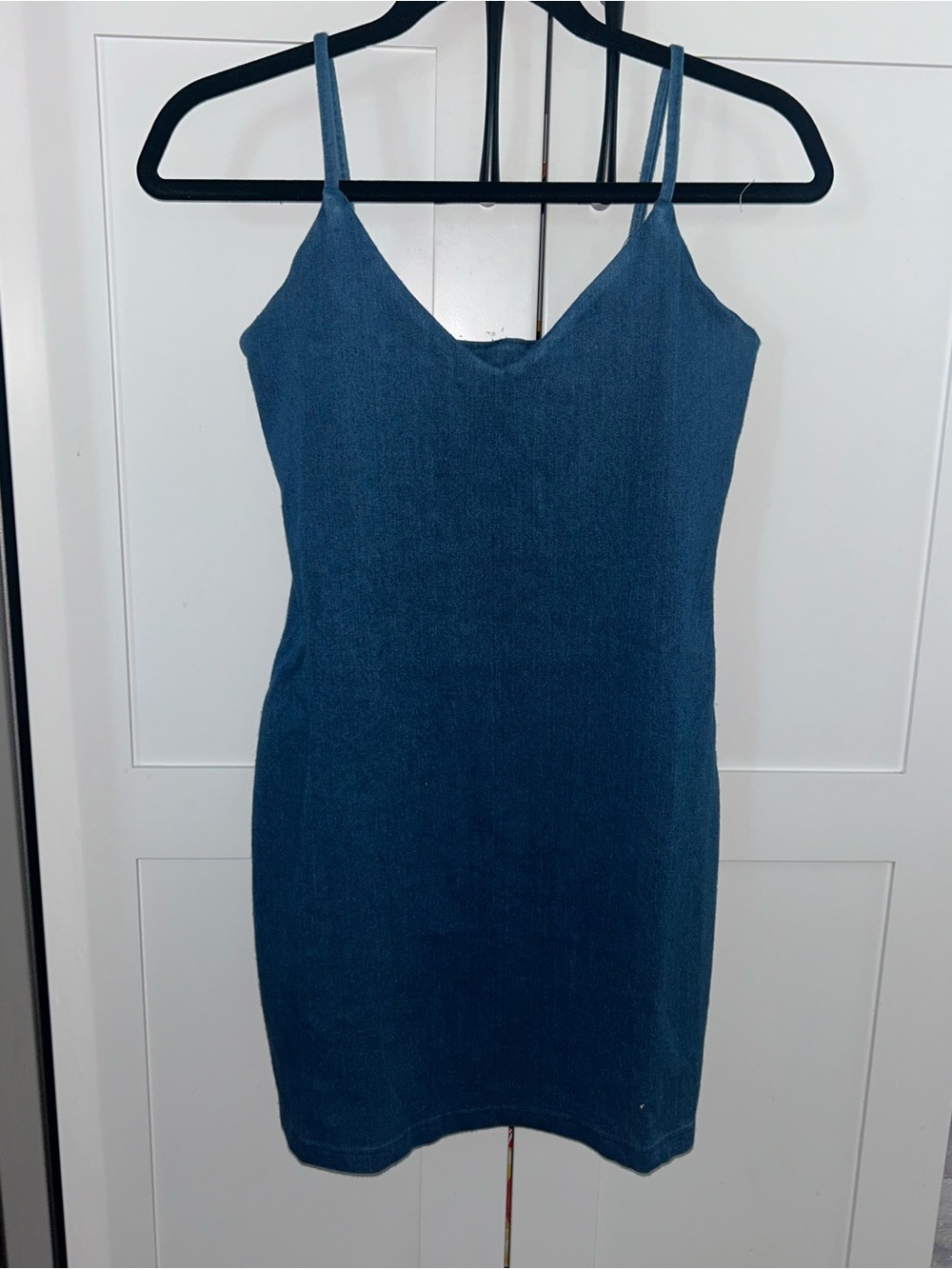 Susana Monaco light denim v neck Slip Dress - Picture 7 of 12
